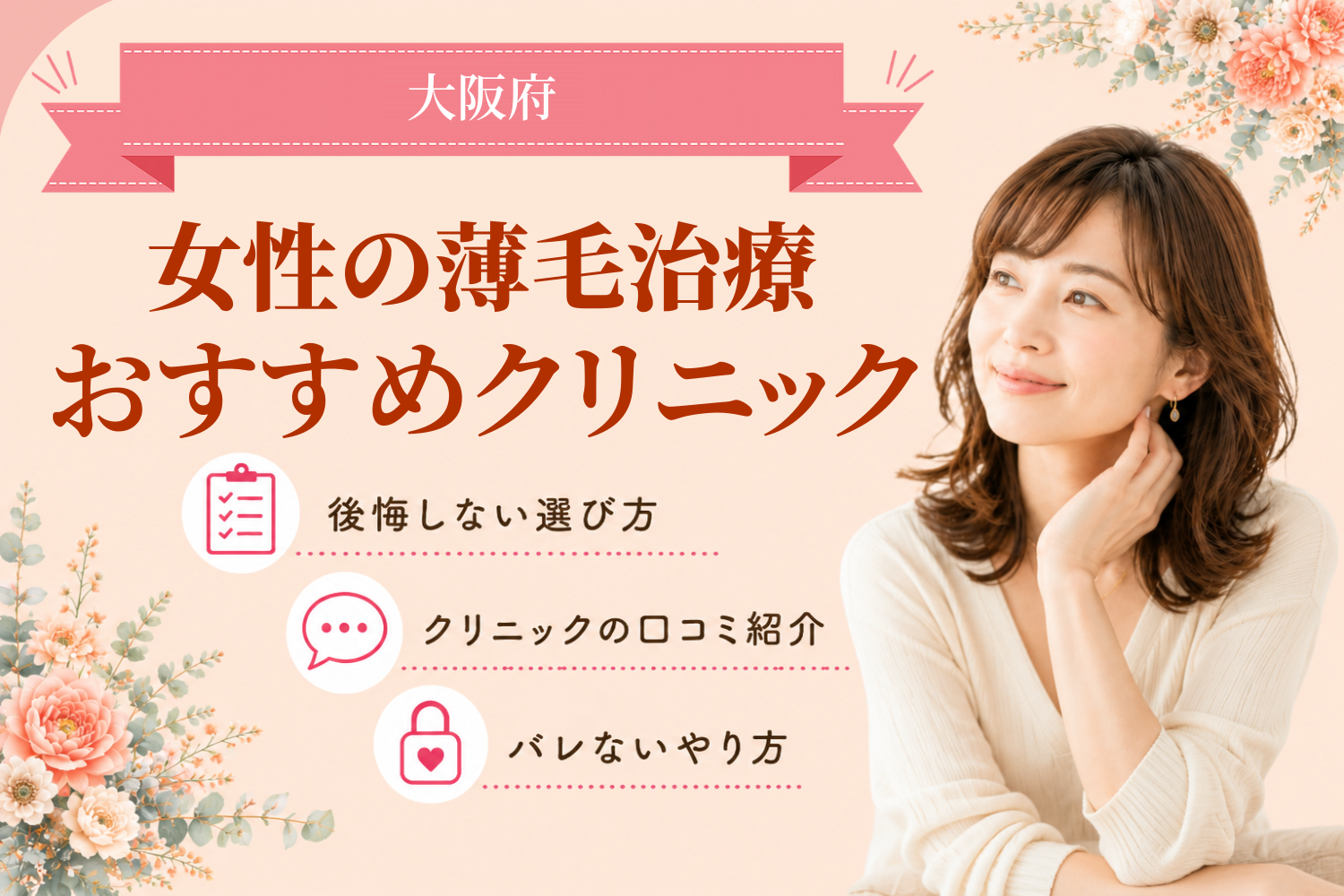 大阪府のおすすめFAGA(女性の薄毛)クリニック