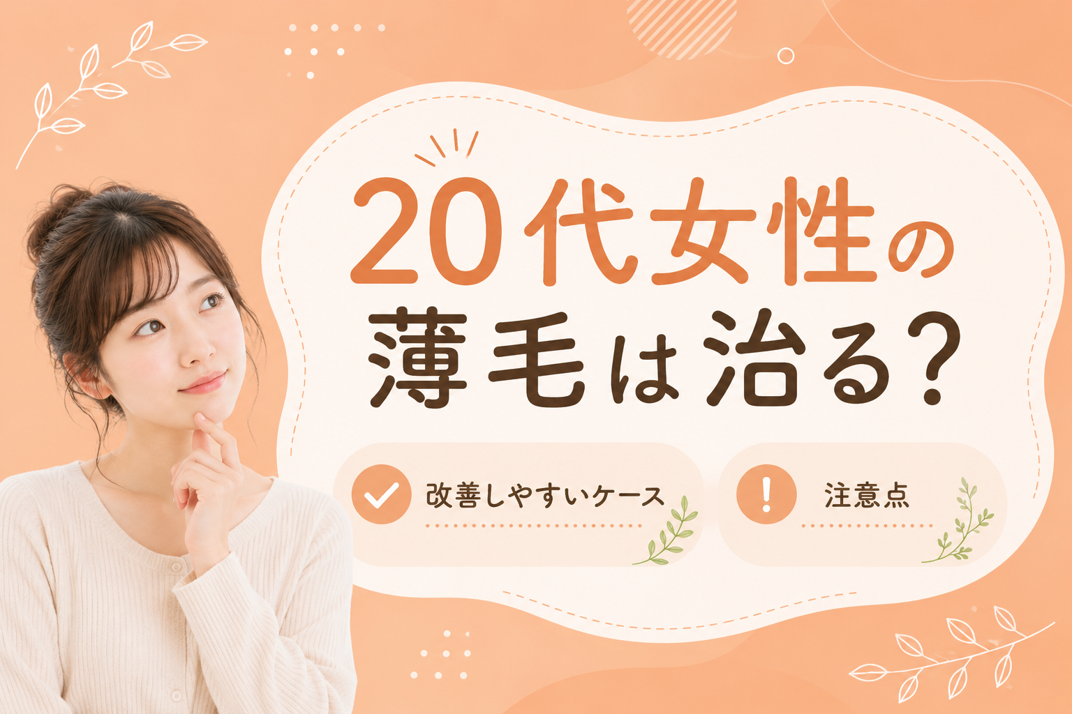 20代女性 薄毛 治る