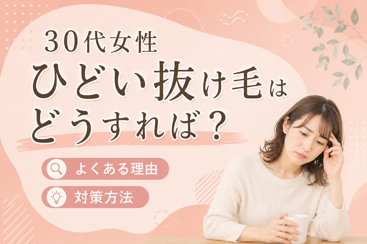 30代女性 抜け毛 ひどい