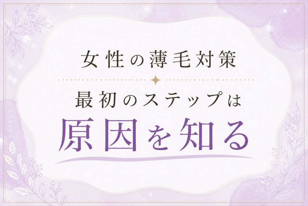 女性の薄毛対策 最初のステップは原因を知る