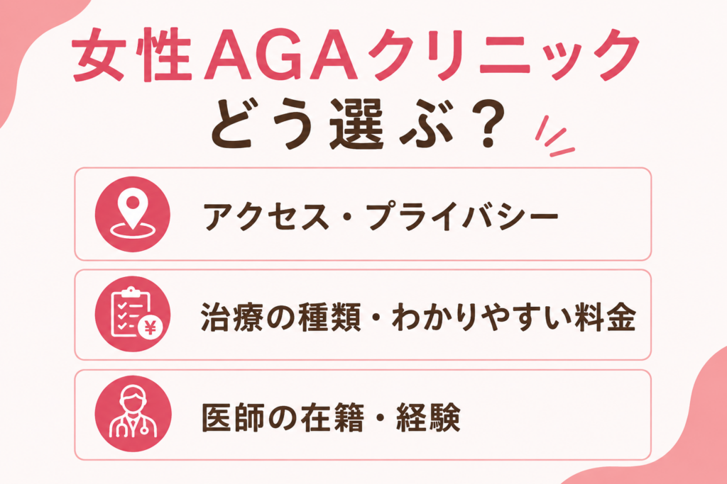 女性AGAクリニック 選び方