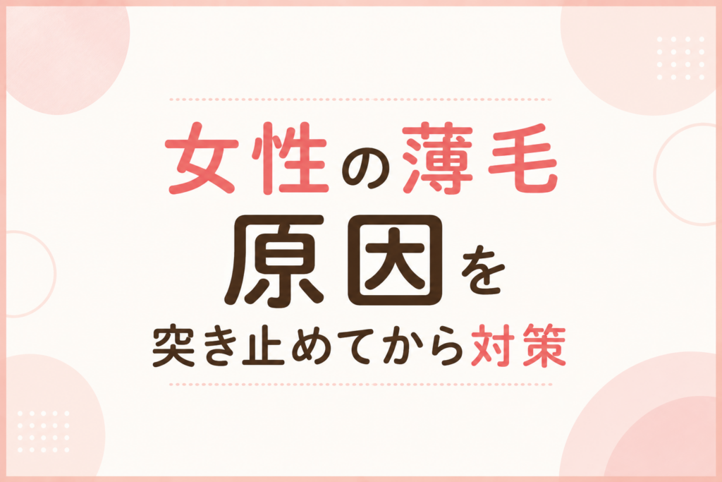 女性の薄毛 原因を突き止めてから対策