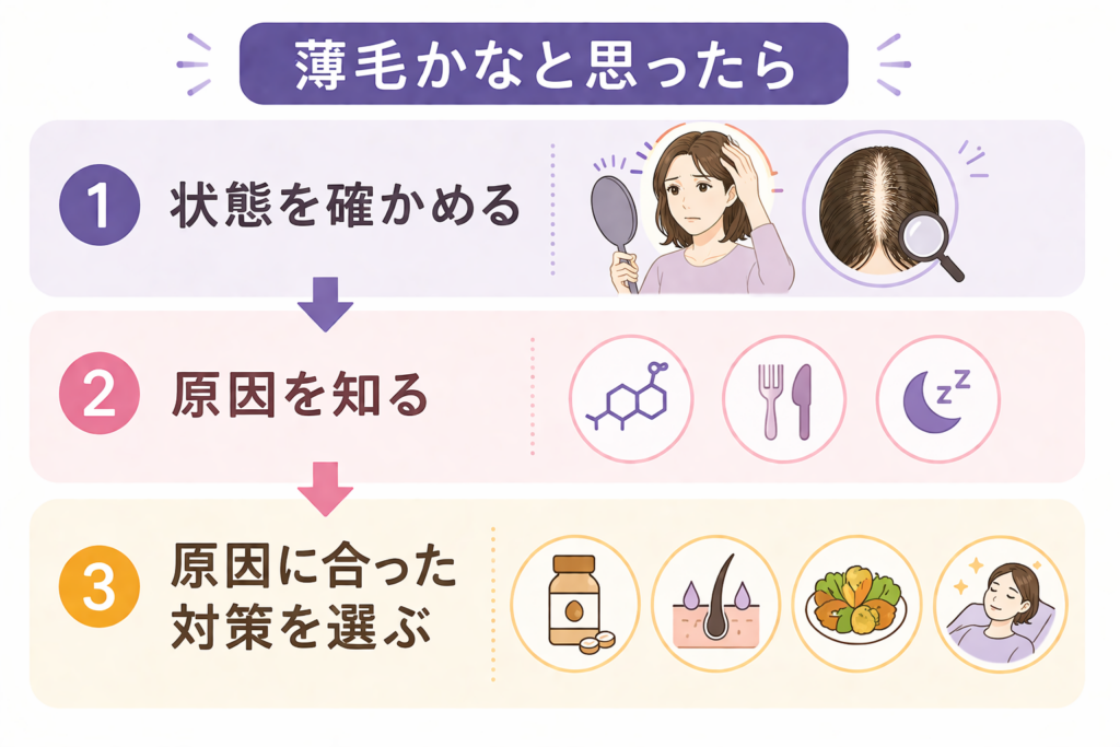 女性の薄毛 薄毛かなと思ったら