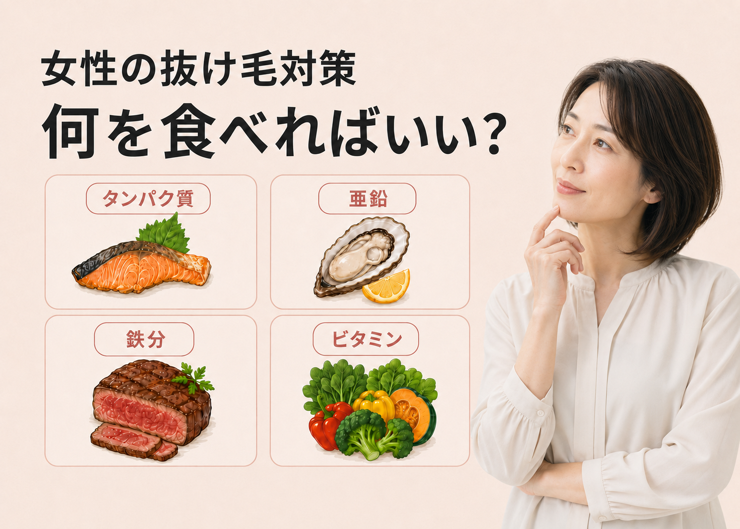 女性 抜け毛 対策 食べ物